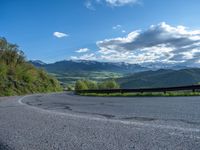 Road in Rural Colorado: Curving through the Picturesque Landscape with Pikes Peak