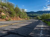 Scenic Road in Rural Colorado with Pikes Peak