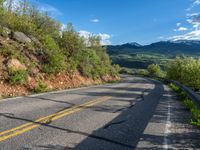 Scenic Road in Rural Colorado with Pikes Peak