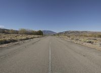Rural Desert Road: A Day with Clear Skies