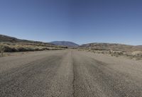 Rural Desert Road: A Day with Clear Skies