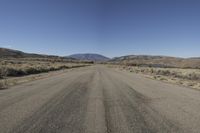 Rural Desert Road: A Day with Clear Skies