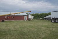 Rural Farm in Iowa: Bancroft under the Grey Sky