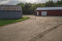 Rural Farmhouse in Iowa: Agriculture Field and Grey Sky