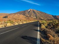 Rural Highlands of Tenerife: Asphalt Road Through Nature