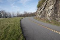 Rural Highway: Asphalt Road with Grass and Trees