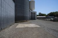 Rural Iowa Farm Architecture Under a Clear Sky