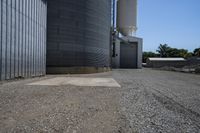 Rural Iowa Farm Architecture Under a Clear Sky