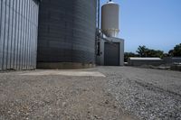 Rural Iowa Farm Architecture Under a Clear Sky