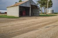 Rural Iowa Landscape with Road and Sky