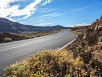 this is a picture of the desert road in the middle of nowhere with rocks and grass around