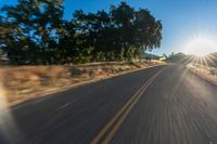 Rural Landscape: Farm Road Under Clear Skies