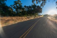 Rural Landscape: Farm Road Under Clear Skies