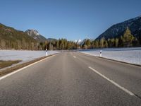 Snowy Road in Germany: A Rural Landscape