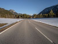 Snowy Road in Germany: A Rural Landscape