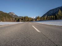 Snowy Road in Germany: A Rural Landscape