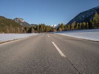 Snowy Road in Germany: A Rural Landscape