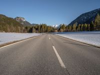 Snowy Road in Germany: A Rural Landscape