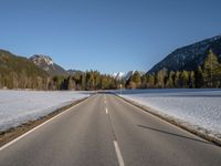 Snowy Road in Germany: A Rural Landscape