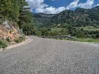 A Rural Landscape with the Majestic Pyrenees Mountains