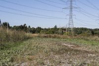 Rural Landscape with Road and Power Line in Ontario, Canada