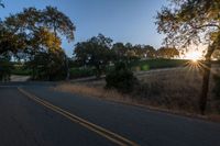 Rural Landscape at Sunrise: Beautiful Agriculture Scene