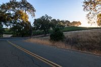 Rural Landscape at Sunrise: Beautiful Agriculture Scene