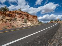 Rural Landscape in Utah: Beautiful Clouds and Open Road