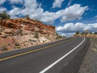 Rural Landscape in Utah: Beautiful Clouds and Open Road