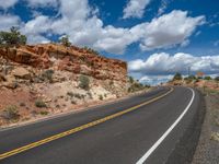 Rural Landscape in Utah: Beautiful Clouds and Open Road