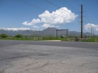 Rural Landscape in Utah: Mountains and Snow