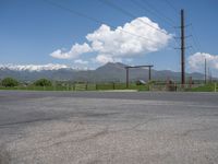 Rural Landscape in Utah: Mountains and Snow