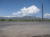 Rural Landscape in Utah: Mountains and Snow