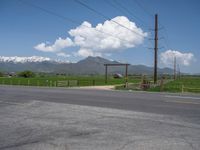 Rural Landscape in Utah: Mountains and Snow