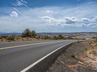 Rural Landscape in Utah: Road and Clouds