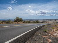 Rural Landscape in Utah: Road and Clouds