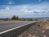 Rural Landscape in Utah: Road and Clouds