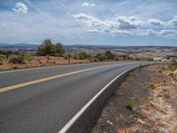 Rural Landscape in Utah: Road and Clouds