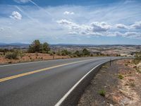 Rural Landscape in Utah: Road and Clouds