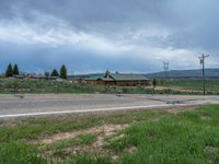 Rural Landscape in Utah: Road Cutting Through Fields