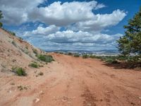 Rural Landscape in Utah: A Straight Dirt Road