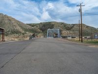 Rural Landscape in Utah: A Straight Road and a Bridge