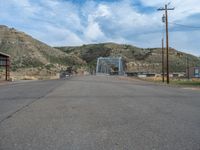 Rural Landscape in Utah: A Straight Road and a Bridge