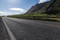 A Rural Landscape: Winding Road with Mountain View