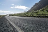 A Rural Landscape: Winding Road with Mountain View