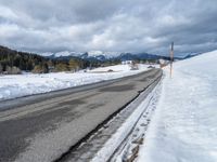 Rural Landscape Winter Road in Germany