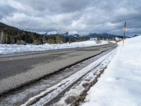 Rural Landscape Winter Road in Germany