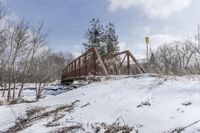 Rural Residential Area in Canada: Snow-Clad Houses