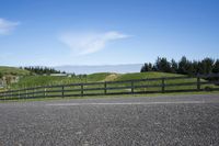 Rural Road with Smooth Asphalt and Contrails: A Scenic View