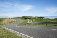 Rural Road in the Countryside on a Sunny Spring Day